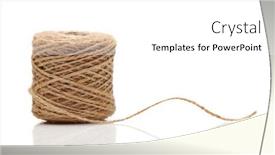  Presentation with rough - PPT theme consisting of skein-of-rough-threads background and a white colored foreground