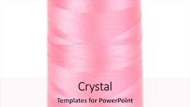  Presentation with thread - PPT theme having skein of thread isolated on white background and a lemonade colored foreground