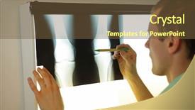  Presentation with xray - Slides featuring skeletal - specialist watching image of knees background and a tawny brown colored foreground