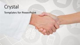  Presentation with shaking hands - Audience pleasing presentation design consisting of skeleton heart brain - digital composition of businessman backdrop and a light gray colored foreground