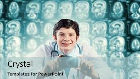  Presentation with funny - PPT theme enhanced with stacks of diapers stacked background and a  colored foreground.