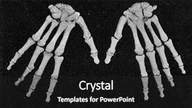  Presentation with humanity - PPT theme with skeleton of a human hand background and a black colored foreground