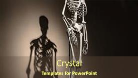  Presentation with human growth - Slide deck consisting of skeleton-of-human-being background and a tawny brown colored foreground