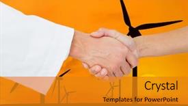  Presentation with power lines - Presentation theme enhanced with skeleton power - extreme closeup of a doctor background and a gold colored foreground