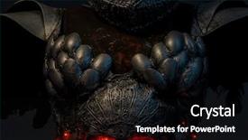  Presentation with skull - Amazing slides having skeleton power - silver skull with red leds backdrop and a black colored foreground