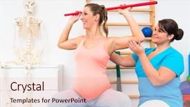  Presentation with physiotherapy - Amazing slide deck having skeleton sport - pregnant woman working backdrop and a lemonade colored foreground