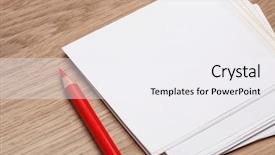  Presentation with pen - PPT theme having sketch book - pen and paper background and a white colored foreground