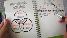  Presentation with linguistic - PPT theme enhanced with sketch-notes-on-neuro-linguistic background and a light gray colored foreground