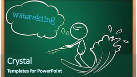  Presentation with airport boarding board - Colorful slide set enhanced with wooden bread boards set on a white background 3d rendering backdrop and a coral colored foreground