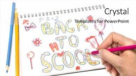  Presentation with back school - Amazing presentation design having sketch pad - back to school image backdrop and a white colored foreground