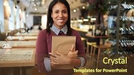  Presentation with race - Slide set having sketchbook - portrait of young attractive mixed background and a tawny brown colored foreground