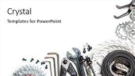  Presentation with mountain bike - Slide set with skewers brake disk rotors lever background and a white colored foreground