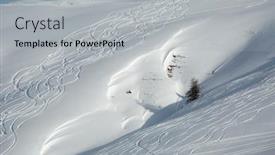  Presentation with snowboard - Colorful theme enhanced with ski-and-snowboard-curves backdrop and a light gray colored foreground