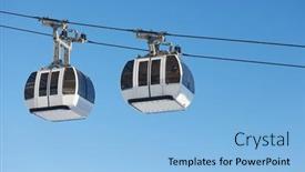  Presentation with cabin - PPT theme enhanced with ski-cabin-lift background and a light blue colored foreground