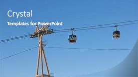  Presentation with cabin - Theme with ski-cabin-lift background and a teal colored foreground