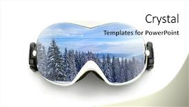  Presentation with monarch butterfly isolated on white - PPT theme with ski glasses isolated on white background and a  colored foreground