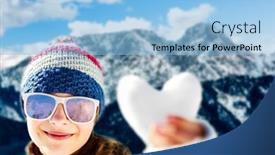  Presentation with ski - Cool new slides with ski-in-zakopane-groomed-ski backdrop and a light blue colored foreground