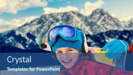  Presentation with ski - Beautiful presentation featuring ski-in-zakopane-young-girl backdrop and a ocean colored foreground