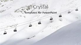  Presentation with lift - PPT theme with ski-lift-chairs background and a white colored foreground