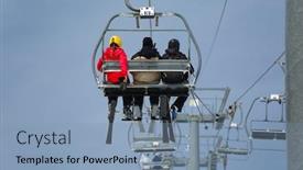  Presentation with lift - Slide deck featuring ski-lift-on-the-alps background and a teal colored foreground