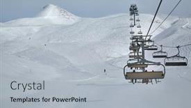  Presentation with lift - Slide set with ski-lift-on-the-alps background and a light gray colored foreground