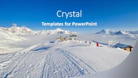  Presentation with snow day - Beautiful presentation featuring ski lift station in mountains at winter alpine winter mountain landscape french alps covered with snow in sunny day alps france backdrop and a teal colored foreground