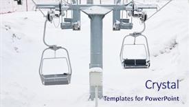  Presentation with lift - Amazing slides having ski lift backdrop and a sky blue colored foreground