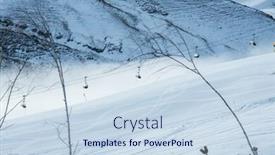  Presentation with mountain - Colorful slide deck enhanced with ski-lifts-in-shahdag-mountain backdrop and a sky blue colored foreground