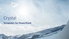  Presentation with mountain - Beautiful presentation design featuring ski-lifts-in-shahdag-mountain backdrop and a sky blue colored foreground