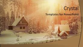  Presentation with amsterdam historical beautiful view - Slides having ski lodge - beautiful winter view with sunlight background and a yellow colored foreground