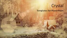  Presentation with amsterdam historical beautiful view - Slide set featuring ski lodge - beautiful winter view with sunlight background and a yellow colored foreground