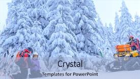  Presentation with rescue - Amazing theme having ski patrol helping woman backdrop and a light blue colored foreground