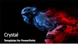  Presentation with cross fire - Beautiful slide deck featuring ski race a woman backdrop and a black colored foreground