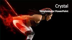  Presentation with cross fire - Beautiful slides featuring ski race a woman backdrop and a black colored foreground