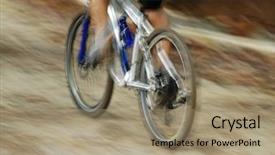  Presentation with mountain bike - Audience pleasing slide set consisting of ski racing - image of abstract mountain bike backdrop and a  colored foreground