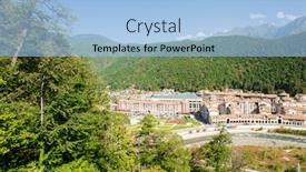  Presentation with resort - Slide deck enhanced with ski-resort-in-esto-sadok background and a light blue colored foreground