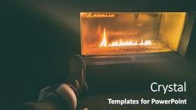  Presentation with ethanol - Slide deck consisting of ski-resort-woman-wearing-winter background and a tawny brown colored foreground