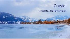  Presentation with ski - Beautiful presentation featuring ski resort zell am see backdrop and a light blue colored foreground