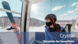  Presentation with winter sports - Audience pleasing PPT theme consisting of ski-resorts-open-for-winter backdrop and a ocean colored foreground