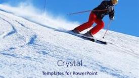 Presentation with rider - Cool new theme with ski rider on hill backdrop and a sky blue colored foreground