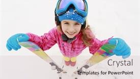  Presentation with winter sports - Amazing PPT theme having sports - portrait of happy young backdrop and a lemonade colored foreground