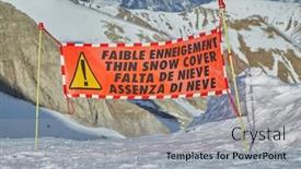  Presentation with spanish - Amazing PPT layouts having ski-slope-warning-for-insuficient backdrop and a light gray colored foreground