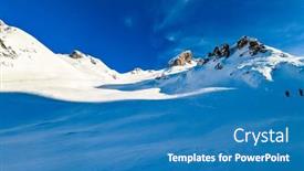  Presentation with ski - PPT layouts featuring ski-slopes-and-mountains-melchsee background and a teal colored foreground