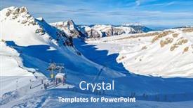  Presentation with ski - PPT theme consisting of ski-slopes-and-mountains-melchsee background and a teal colored foreground