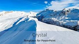  Presentation with ski - PPT theme having ski-slopes-and-mountains-melchsee background and a teal colored foreground