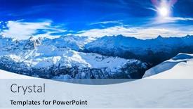  Presentation with ski - Theme enhanced with ski-slopes-and-mountains-melchsee background and a light blue colored foreground