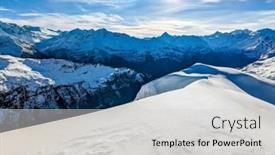  Presentation with mountain - PPT layouts with ski-slopes-and-mountains-melchsee background and a light gray colored foreground