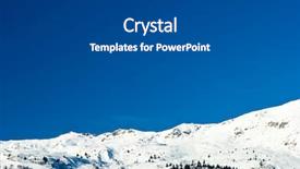  Presentation with ski - Slide set enhanced with ski slopes at french alps background and a dark gray colored foreground