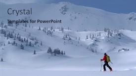  Presentation with tour - Beautiful slide deck featuring ski-tour-in-godeanu-mountains backdrop and a teal colored foreground