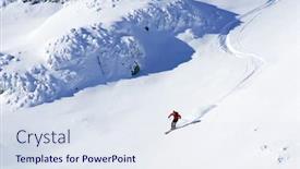  Presentation with touring - Slides enhanced with ski-touring-in-harsh-winter background and a sky blue colored foreground